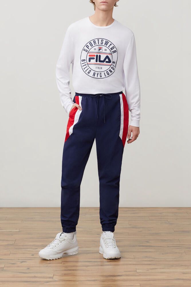 Fila Pants Mens Navy - Brickston Wind - Philippines 8069274-XE